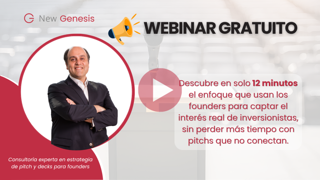Falso video del webinar sobre cómo captar inversionistas estratégicos usando Pitch & Deck Strategy