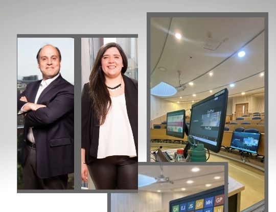 Capacitación en evaluación y financiamiento de proyectos tecnológicos impartida por New Genesis en colaboración con la Universidad Adolfo Ibáñez. En la imagen, facilitadores y participantes durante la clase